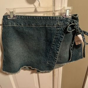 Free people denim skirt
